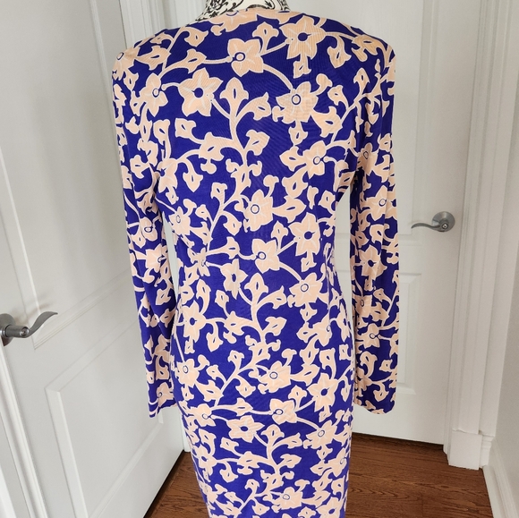 Diane Von Furstenberg Long Sleeve Silk Reina Dress Size 8 - Picture 7 of 13